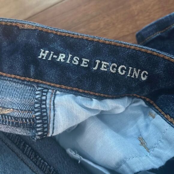 American eagle super super stretch hi rise jegging boot jeans woman's sz 0 short - Picture 7 of 9